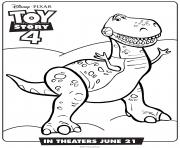 Printable Toy Story 4 Rex coloring pages