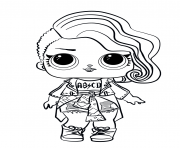 Printable lol surprise doll rocker coloring pages