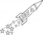 Printable fourth of july rocket coloring pages