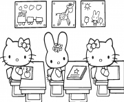 Printable hello kitty back to school coloring pages