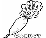 Printable vegetable carrot coloring pages
