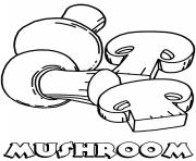 Printable vegetable mushroom coloring pages