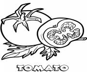 Printable vegetable tomato coloring pages