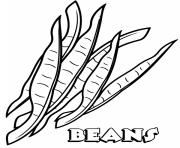Printable vegetable beans coloring pages