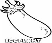 Printable vegetable eggplant coloring pages