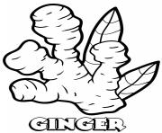 Printable vegetable ginger coloring pages