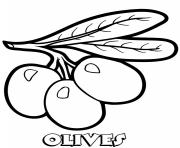 Printable vegetable olives coloring pages