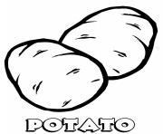 Printable vegetable potato coloring pages
