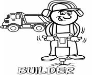 Printable professions bulder coloring pages
