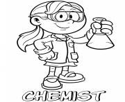 Printable professions chemist coloring pages