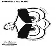 Printable Red Mask to Color coloring pages