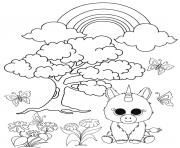 Printable Unicorn Enchanted Forest Beanie Boo coloring pages