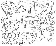 happy grabdparents day doodle