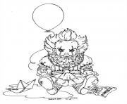 Printable Scary Baby Pennywise by Dufort coloring pages