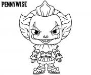 Printable Cute pennywise coloring pages