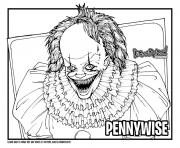 Printable pennywise with teeth coloring pages