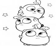 Printable angry birds hatchlings the blues coloring pages