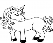 Printable charming unicorn coloring pages