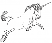 Printable classic unicorn coloring pages