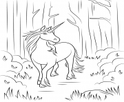 Printable forest unicorn by Artsashina coloring pages