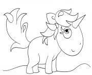 Printable kawaii unicorn coloring pages