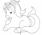 Printable cute unicorn coloring pages