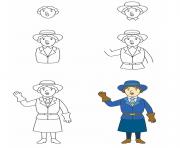 Printable how to draw agnes baden powell coloring pages