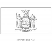 Printable new york flag US State coloring pages