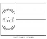 Printable north carolina flag US State coloring pages
