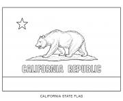 Printable california flag US State coloring pages
