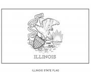 Printable illinois flag US State coloring pages