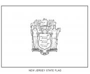Printable new jersey flag US State coloring pages
