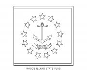 Printable rhode island flag US State coloring pages