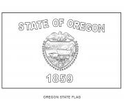 Printable oregon flag US State coloring pages