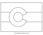 Printable colorado flag US State coloring pages