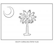 Printable south carolina flag US State coloring pages
