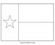 Printable texas flag US State coloring pages