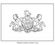 Printable pennsylvania flag US State coloring pages