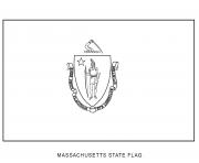 Printable massachusetts flag US State coloring pages