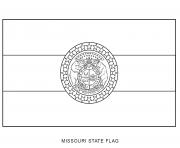 Printable missouri flag US State coloring pages