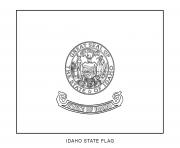 Printable idaho flag US State coloring pages