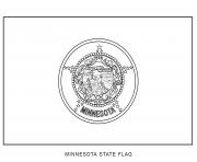 Printable minnesota flag US State coloring pages