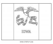 Printable iowa flag US State coloring pages