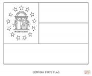 Printable flag of georgia us state coloring pages