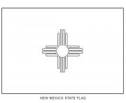 Printable new mexico flag US State coloring pages