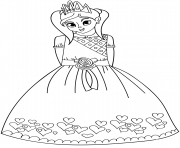 Printable princess crowned head coloring pages