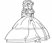 Printable princess female girl coloring pages