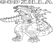 Printable Godzilla Monster Creature coloring pages