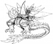 Printable Ultimate Space Godzilla coloring pages