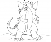 Printable Godzilla Antihero Defends Humanity coloring pages